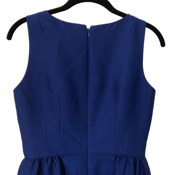 J.Crew Dress Size 2 Allie In Festival Blue Wool Silk Blend Sleeveless Sheath - Picture 7 of 12
